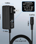 24V Electric Scooter Charger For A Wide Range Of Models Including MX350 E100 E125 E150 E175 E200 E200S E300 E300S E500 Pocket Mod Sports Mod And Dirt Quad, dimensions and cord details displayed.