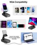 All In One Phone Stand With Bluetooth Speaker And Charging Dock 360 Degree Rotating HD Stereo Sound Built In Microphone