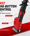 TBANVOO Heavy Duty Hydraulic Wire Cutter Tool With Electric Cable Cutting Machine showing one-button control for easy operation.