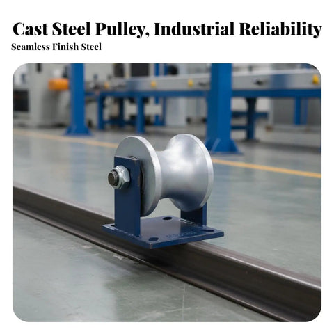 Heavy Duty Industrial Gate Rollers With Precision U Groove Track Wheels Built Tough To Handle Massive Loads And Guarantee Smooth Operation For Effortless Daily Use And Zero Sweat - cast steel pulley on track system.
