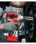 Cordless Brushless Impact Wrench High Torque Electric Power Tool For Scaffold Woodworking And Car Repair, Lightweight And Versatile For Truck And RV Maintenance With Extended Battery Life And Effortless Performance in action tightening a car wheel.