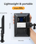 Back view of Ultra Thin 15W LED Video Light Panel with Pro-Grade Adjustable 3300K-5600K Color Temperature, lightweight design.