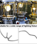 Bingche 40 Pcs Flush Mount Conversion Kit Clips for Drum Lampshade Silver Drill Organizer for securing lamp fixtures.
