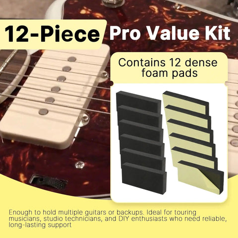 12 Pack 10mm Thick EVA Foam Adjustment Pads for Jazzmaster Pickups Self Adhesive Anti Vibration Pickup Covers Precision Cutting and Enhanced Support 70 by 30 by 10 mm