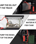 Multi Use Siphon Pump Kit For Gas, Oil And Automotive Fluids with hoses and barrels for truck, fish tank, and can use