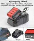 Heavy Duty Electric Strapping Tool Tensioner Cutter Binder For 1/2 To 5/8 Inch Steel Plastic Bands Dual 4000 Mah Batteries charger and battery pack