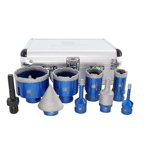 Diamond Core Drill Bit Set For Porcelain Tile Ceramic Marble Granite Drilling Includes 6mm 8mm 25mm 35mm 50mm 65mm Diamond Bits