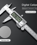 Digital Calipers Measuring Tool With Large LCD Screen, Stainless Steel, Auto Off, Splash Proof, 6 Inch, Ultra Precise