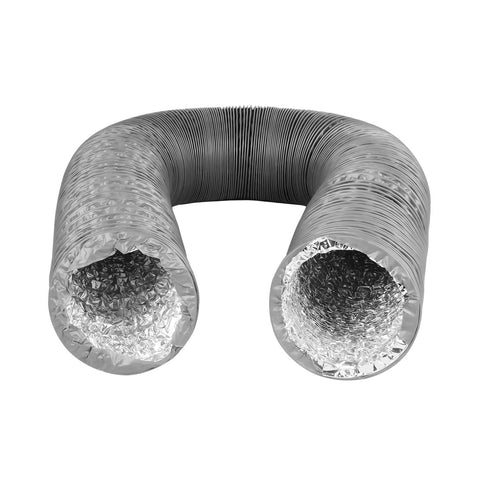4 Inch Flexible Duct Hose, 12 Feet Long With 2 Clamps, Four Layer Aluminum Dryer Vent Tube curved view