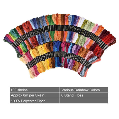 140 Piece Embroidery Punch Needle Kit Complete Starter Set With Adjustable Needle Tips Magic Embroidery Pen Multiple Embroidery Threads