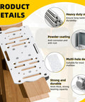 Mailbox Mounting Bracket For Post Mount Mailboxes, Fits 4x4 Wood Or Hollow Posts, White Mounting Plate With Bottom Mount Holes
