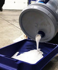 5 Gallon Paint Pour Spout For Buckets With Lid Spout And Multi Pail Fit Mess Free Pouring Tool Fits Plastic And Metal Pails Three Pull Apart Fittings Easy Spill Proof Pouring Accessory, pouring paint into tray
