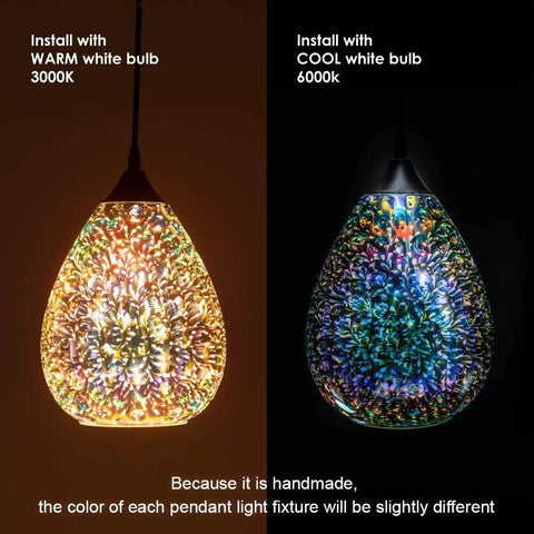 Modern 3D Pendant Lights For Kitchen Island Set Of 2 Dope Colorful Glass Pendants With Clear Globe Shades Farmhouse Style
