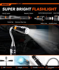 Telescoping Magnetic Pickup Tool Set With Portable Bag Extendable Flashlight And 360 Degree Inspection Mirror For Dads