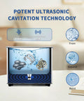 Ultrasonic Cleaner 1.5L 60W Stainless Steel Jewelry And Eyeglasses Cleaner With Cleaning Basket Mechanical Timer 40KHz