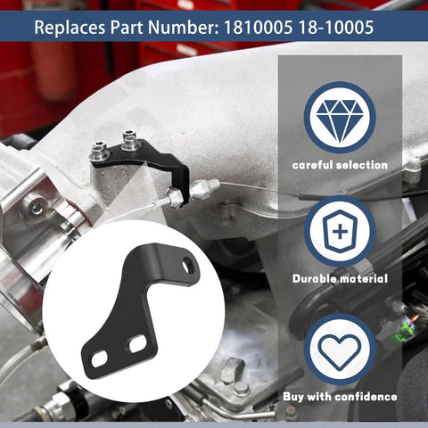 Throttle Cable Bracket With Easy Install Mounting Screws Black Compatible With Hi Ram LS 36 Inch EFI Intake For 300-116 300-117