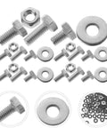 Stainless Steel Carriage Bolt Nut and Washer Kit 10 Sets 304 Grade High Strength Fasteners for Unicycle and Carriage Use