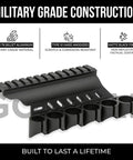 Shotgun Shell Holder Side Saddle For Universal 12 Gauge Carriers, Low Profile Aluminum Ammo Rack with matte black finish