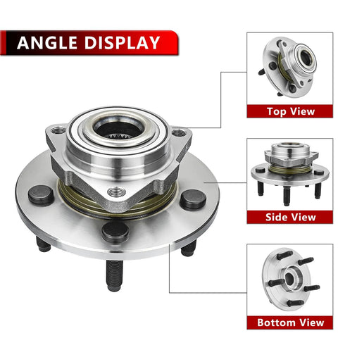 Front Wheel Hub And Bearing Assembly For Dodge Ram 1500 Non ABS 5 Lug 2002 2008 Replacement Wheel Hub Bearings, multiple angles