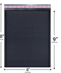 Black Bubble Mailers 6x10 Inch Outer, Usable 6x9 Inch, 4.6mm Thick Waterproof Padded Envelopes For Shipping
