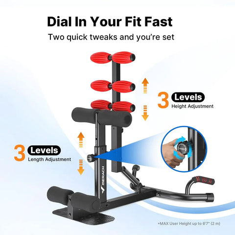Premium Solid Deep Squat Trainer Built Tough For Heavy Souls Featuring Adjustable Dual Spring Assist And Knee Friendly Setup For Hella Smooth Glute Workouts At Home with height and length adjustment details.