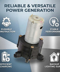 Grab And Go Portable Hand Crank Generator For Emergency Power 5V To 24V 20W Dynamo with hydraulic wind mechanism details