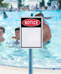 Keep Clear Of Moving Conveyors Sign 8x12 Aluminum Safety Wall Plaque with Rustproof Finish Pre Drilled Holes for Quick Mounting at poolside