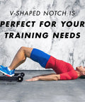 Man using Glute Ham Glider For Home Gym Workouts, Booty Builder And Leg Exercise Roller on smooth urethane wheels demonstration
