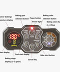 Control panel of the Retro Electric Coffee Bean Roaster With Automatic Roasting Function showcasing temperature and baking settings.