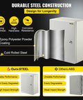 Built Like A Tank Nema 4X Steel Electrical Enclosure With Drip Free Ip66 Sealing And Heavy Duty Carbon Steel Frame, showing durable construction.