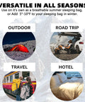 Ultralight Sleeping Bag Liner Travel Sheet Three Size Options For Backpacking Camping Hotels And Hostels All Seasons Use