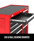 41 Inch Rolling Tool Chest With 10 Drawers And Soft Close Full Extension Slides, 18 To 20 Gauge Steel I Frame Construction close-up view