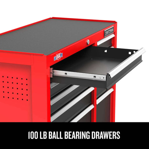 41 Inch Rolling Tool Chest With 10 Drawers And Soft Close Full Extension Slides, 18 To 20 Gauge Steel I Frame Construction close-up view