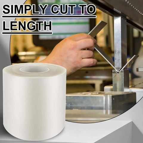 Urethane Die Guard Film for Press Brakes Protective Tape shown in use on a metal bending die preventing scratches