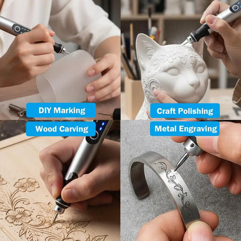 USB Rechargeable Engraving Pen Kit With 35 Bits Cordless Mini Electric Engraver etching pottery, wood, metal.