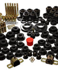 Complete Polyurethane Master Bushing Set For Full Suspension Overhaul includes assorted durable bushings, bolts, and hardware.