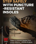Tough As Nails All Day Comfort Puncture Resistant Work Insole With Steel Toe Inserts for boot stepping on nail