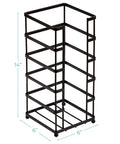 Black Free Standing Toilet Paper Holder Stand With 3 Roll Capacity Vertical Dispenser for Mega Rolls, 14x6 inch metal frame