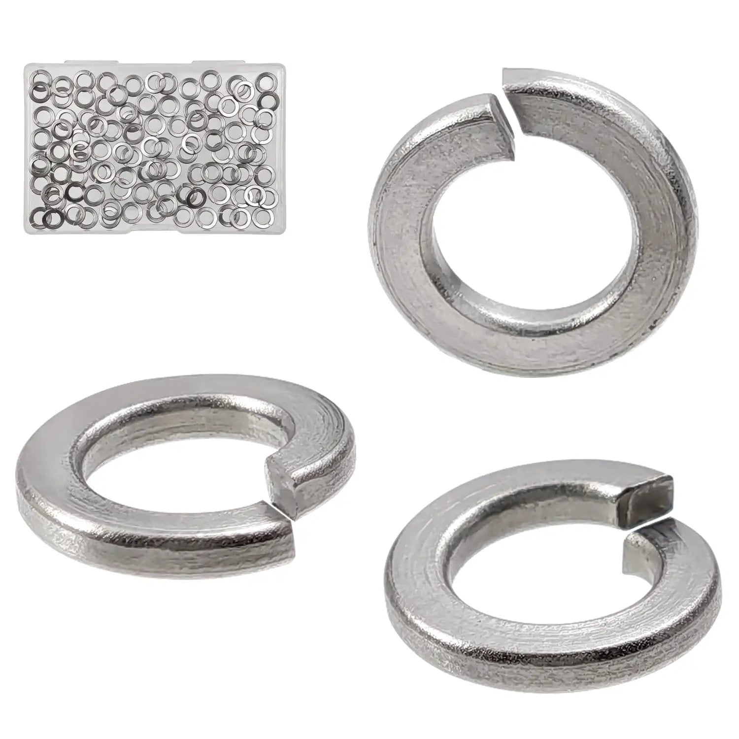Set Of 100 No 10 Split Lock Washers For Rugged Jobs