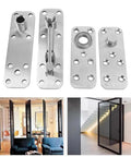 Hidden Door Hinge Stainless Steel Beefy Heavy Duty 600 Lbs Load Capacity Adjustable For Wood And Aluminum Doors With Brushed Finish
