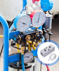 Two Way Four Port Pneumatic Manifold Air Distribution Block With G1/2 Inlet And G1/4 Outlet, Aluminum Air Compressor Manifold