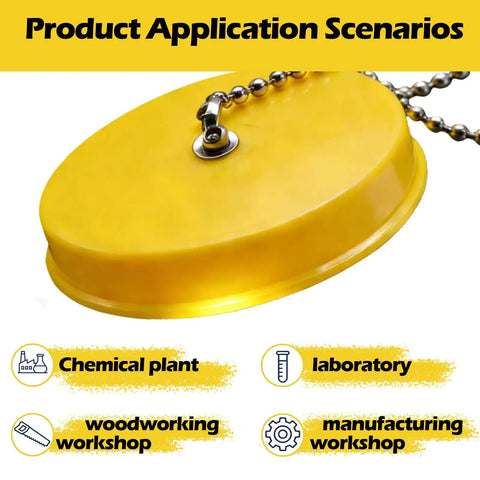 Eye Face Wash Dust Cover Cap For Bradley Yellow Plastic 2 Pack Durable Protective Shield With Chemical Resistant Build