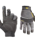 Front and back view of 125L Handyman Flex Grip Work Gloves Shrink Resistant Synthetic Leather for Outdoor Jobs Better Dexterity Snag Proof