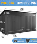 8x12 Outdoor Shed With Lean To And Triple Doors Galvanized Steel Utility Shed dimensions and features.