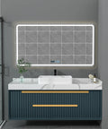 Rectangular Vessel Sink 24x16 White Ceramic Porcelain Above Counter Vanity Bowl Built To Last Durable No Fuss Easy To Clean Scratch Resistant High Gloss Finish For Modern Bathrooms on modern vanity