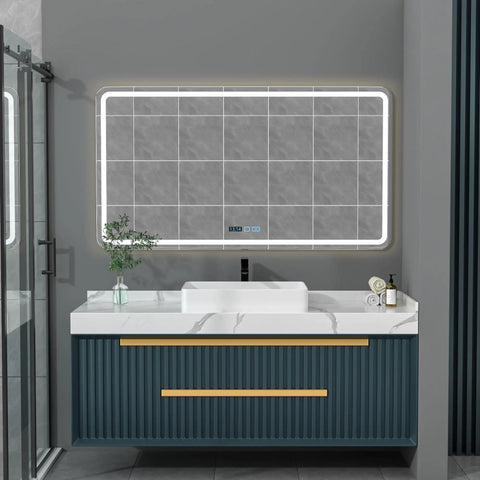 Rectangular Vessel Sink 24x16 White Ceramic Porcelain Above Counter Vanity Bowl Built To Last Durable No Fuss Easy To Clean Scratch Resistant High Gloss Finish For Modern Bathrooms on modern vanity