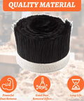 Heavy Duty Cnc Dust Shoe Brush With Thick Nylon Bristles For Vacuum Cleaners And Router Spindles, top view showing bristle material.
