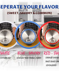 Three Color Silicone Sealing Rings For 6 Quart Electric Pressure Cooker, BPA Free Food Grade Gaskets, Red For Sweet, Blue For Savory, Clear For Neutral, 3 Pack Replacement displayed in kitchen environment