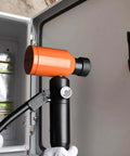 Handheld use of Heavy Duty 8 Ton Hydraulic Knockout Punch Set With Six Die Punches on metal panel for sheet metal work