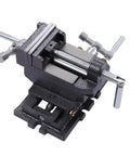 Pro Grade Top Shelf 3 Inch 2 Way Cross Slide Drill Press Vise With XY Travel Scales, heavy duty cast iron bench mount design.